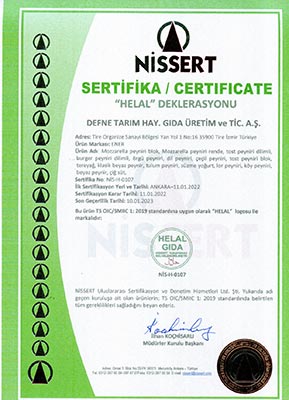 Helal Deklarasyonu Sertifikası